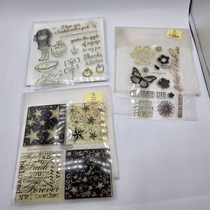 3 My Acrylix stamp sets Brilliant Backgrounds Celebrate Life Close To My Heart